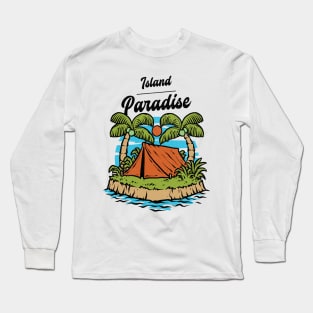 Island Paradise Tropical Long Sleeve T-Shirt